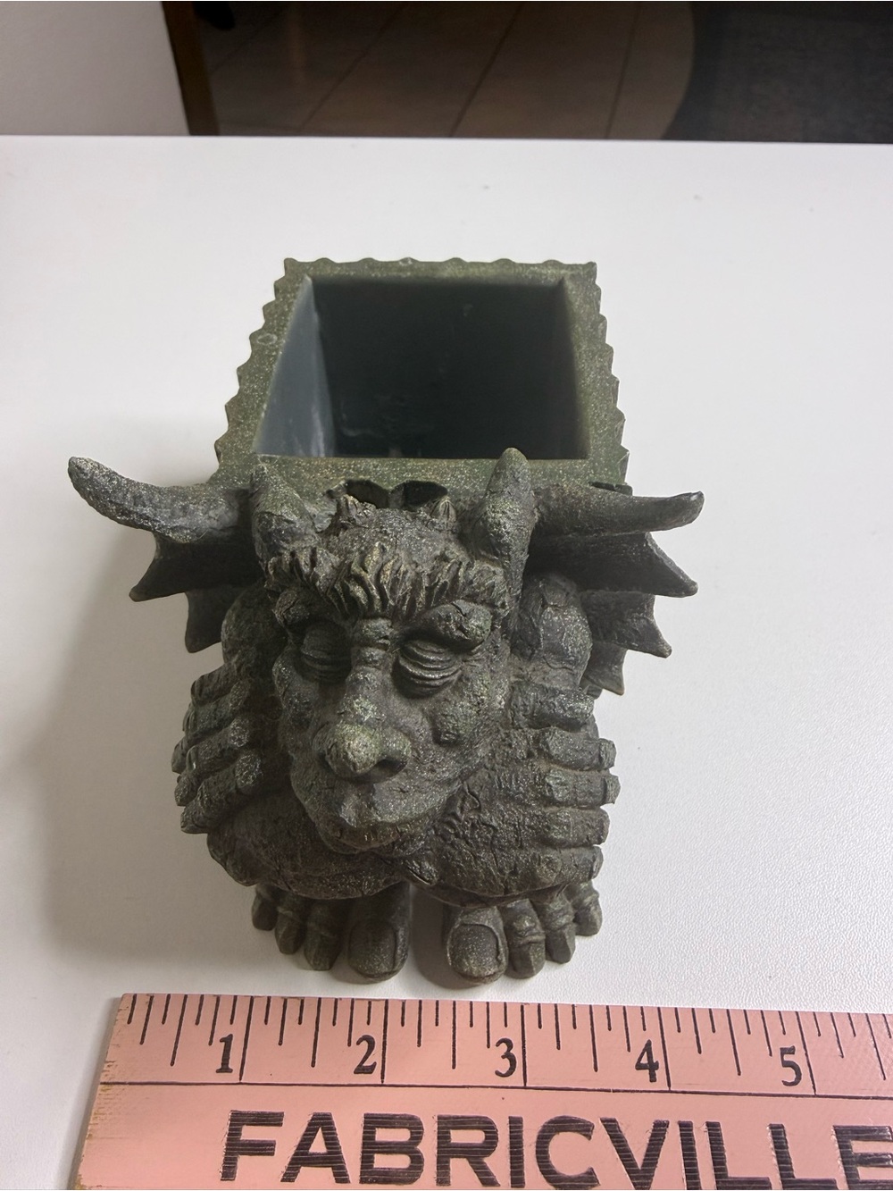 Fantasy Winged Dragon Gargoyle Planter Figurine Resin Gothic Desk Decor
